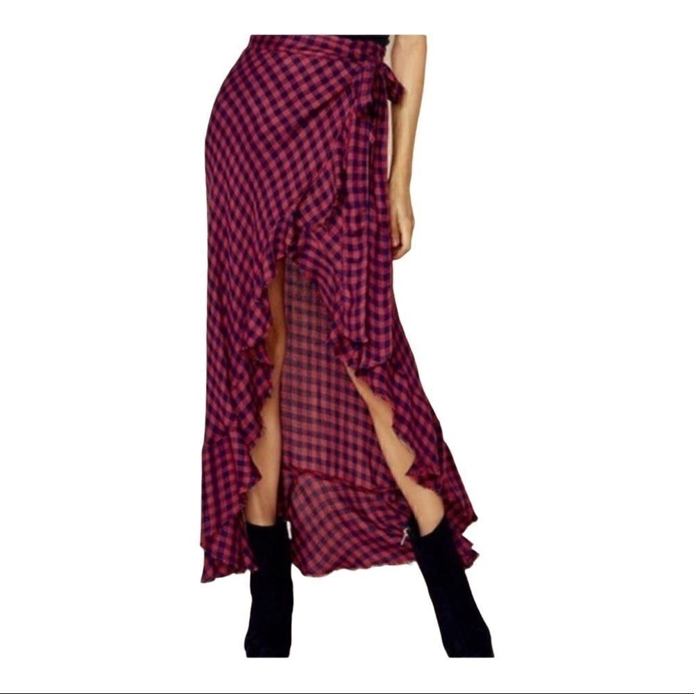 Planet Blue Aura Flannel Skirt